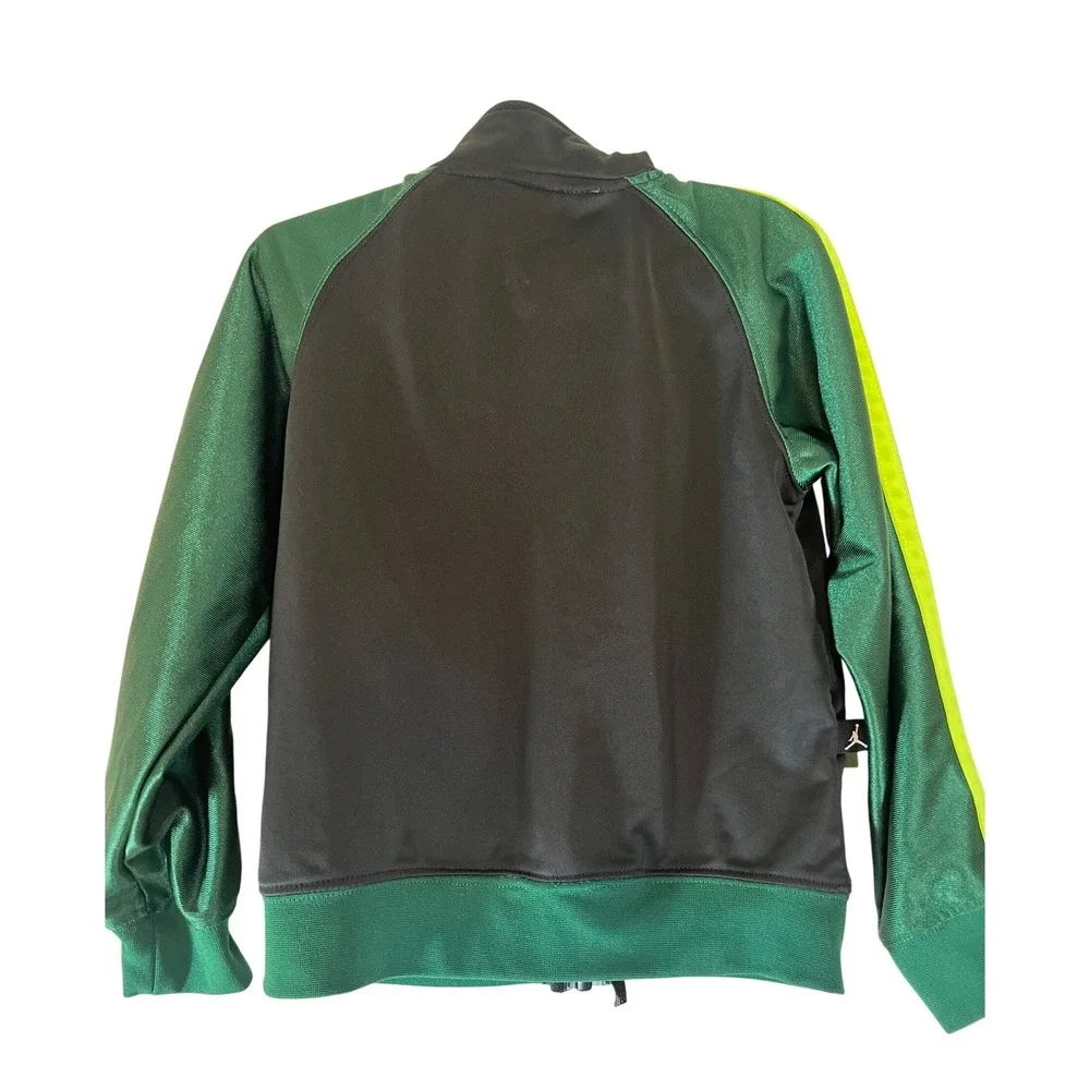 Kids Jordan Flight Track Jacket Green Black Size 4T‎ Athletic Zip Up